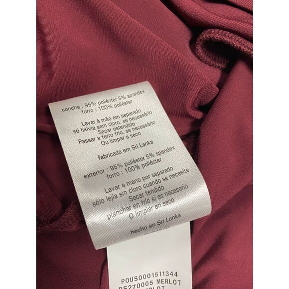 DB Studio Burgundy Spaghetti Strap Jersey Knit Maxi Evening Dress Size 4 - Picture 8 of 9